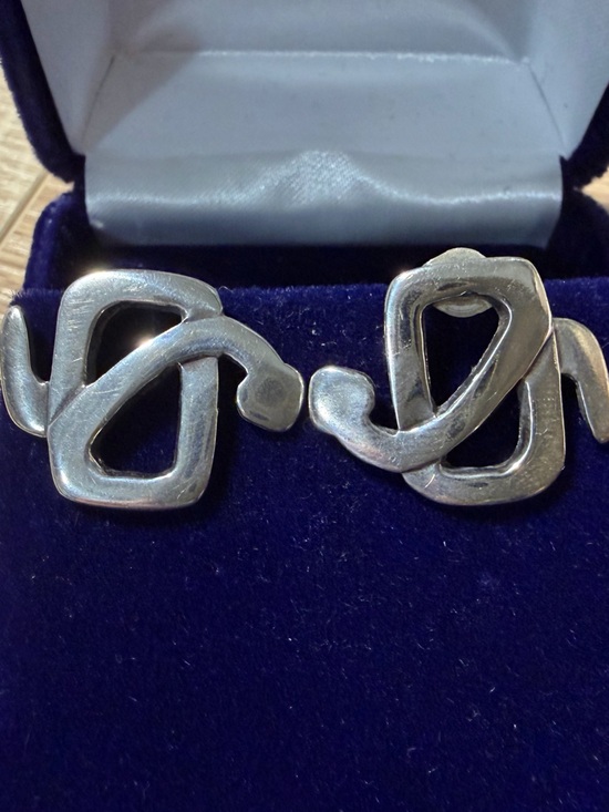 Jhan Lampkin Jewelry - Silver Snake Stud Earrings - Classic Women's Jewelry .925